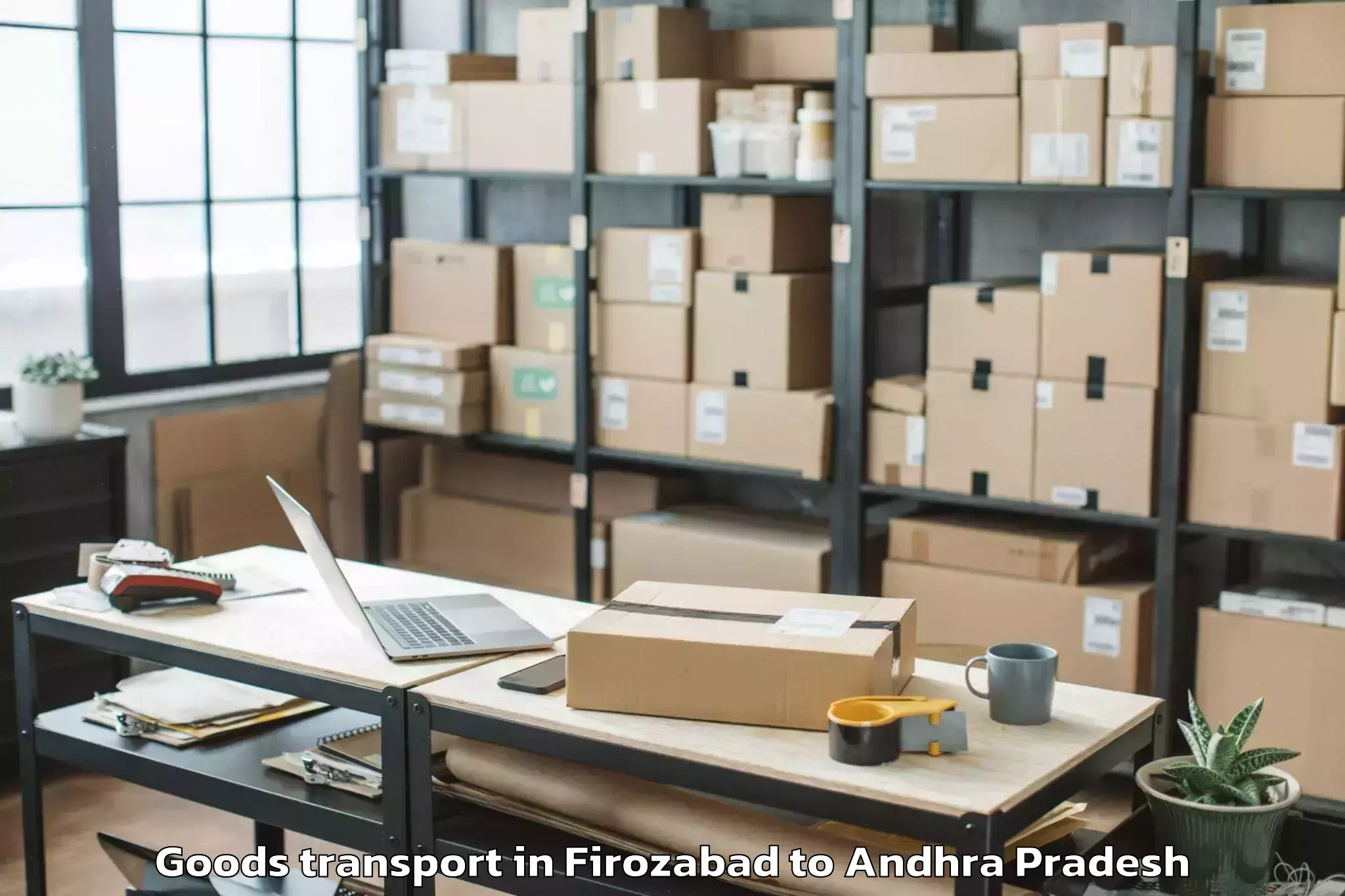 Hassle-Free Firozabad to Ulavapadu Goods Transport